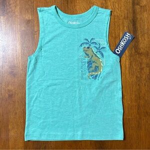 NWT OshKosh Iguana Chill Muscle Tank | 3T | Summer Top | Heathered Seafoam Green